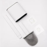Silicone Toilet Brush and Holder TPR None Slip Long Plastic Handle White