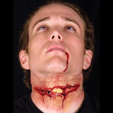 Fancy Dress Slashed trachea Woochie Slashed Trachea Prosthetic Face Stage Makeup