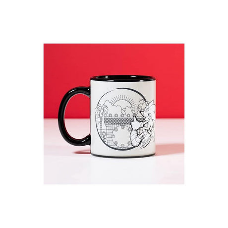 Sonic heat changing mug featuring dynamic design that transforms with hot liquids