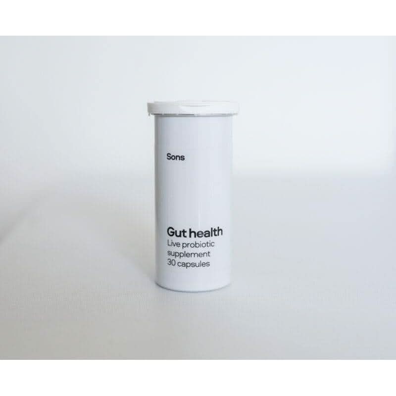 CLICCK Home Store gut health capsule deals with live probiotic supplement bottle containing 30 capsules