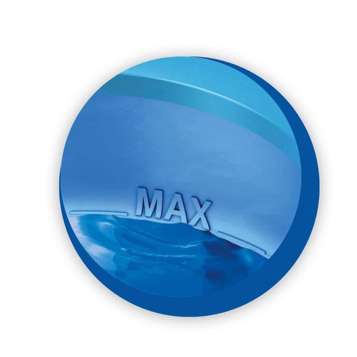 Close-up of blue bucket with max fill line from Spontex twist mop set by CLICKK Home Store