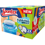 Spontex twist mop set with FullAction system and microfibre mop head in blue bucket for efficient cleaning