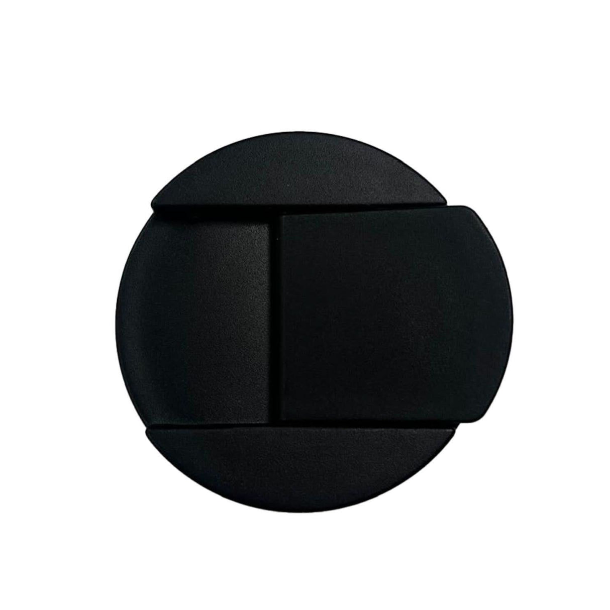 Black round lid for stainless steel thermal mug with secure sliding closure by CLICKK Home Store