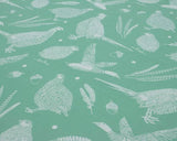 CLICCK Home Store superking reversible duvet cover with white bird illustrations on green background