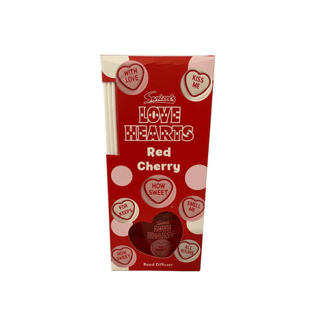 CLICKK Home Store Swizzels Love Hearts diffuser with red cherry scent and decorative candy design