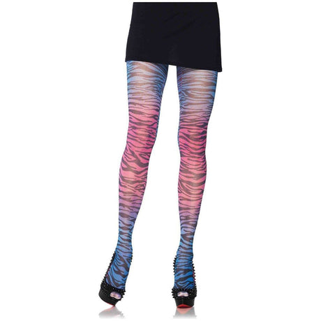 Womens Fancy Dress 727922222 Leg Avenue Women's Rainbow Zebra Print Tights