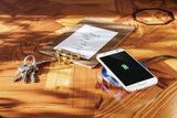 CLIKKK Home Store wireless phone charger for qi devices charging a white smartphone on wooden table