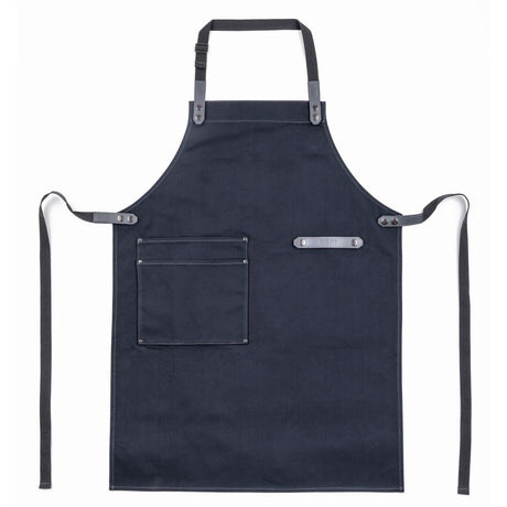 CLICKK Home Store black heavy duty canvas apron with adjustable neck strap and front pocket