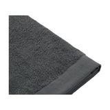 Dark gray Walra cotton bath towels made of soft absorbent cotton with a durable border edge