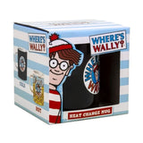 Where's Wally heat change mug in black with character design in Clickk Home Store packaging