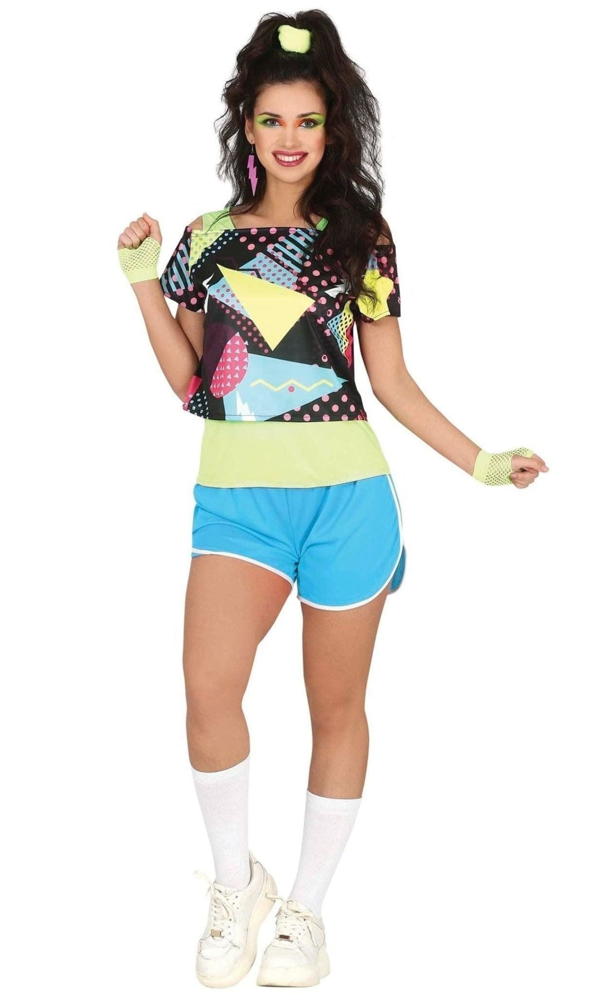 Womens Fancy Dress 79704 Women's 1980s Gymnast Costume - L