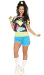 Womens Fancy Dress 79704 Women's 1980s Gymnast Costume - L