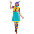 Womens Fancy Dress 4009-400L Women's Colourful Clown Fancy Dress Costume - S