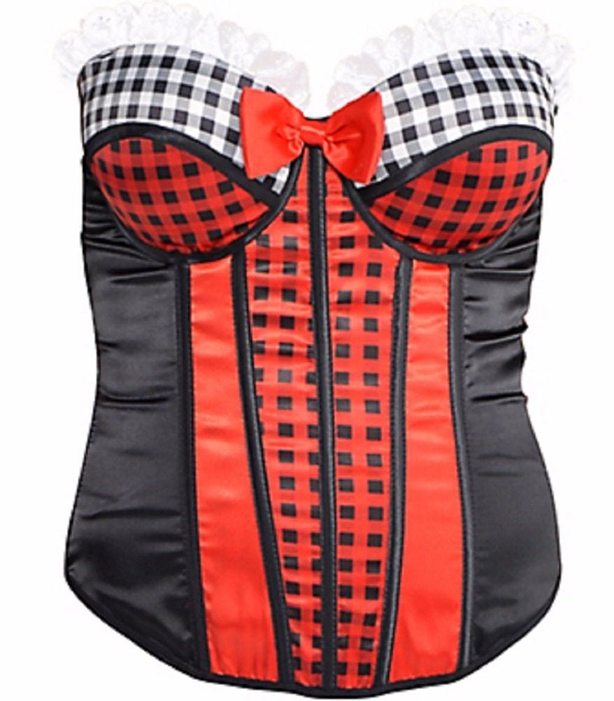 Womens Fancy Dress 846482-55 Women's Red Riding Hood Corset Costume - S/M
