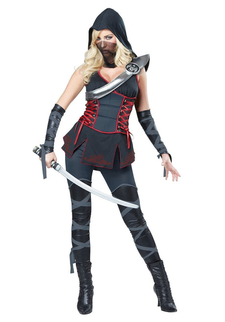 Fancy Dress Women's Sexy Ninja Black Assassin Warrior