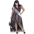 Womens Fancy Dress women's homecoming costume XL with dark tattered dress and homecoming queen sash