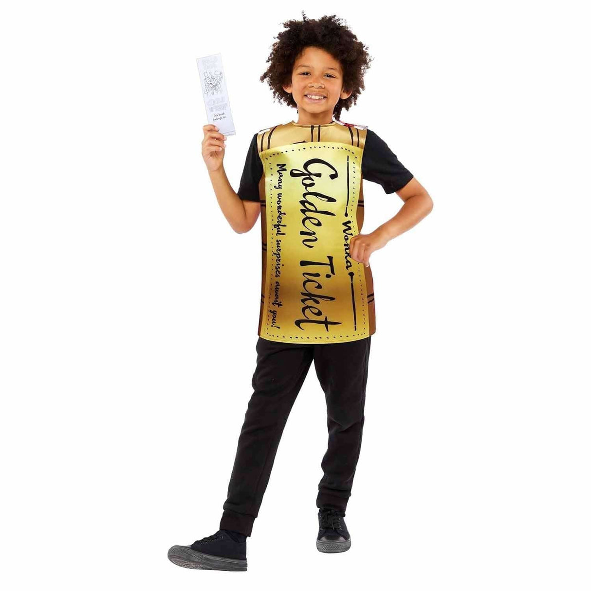 Child Golden Ticket Wonkabar Costume - 8-12 Years
