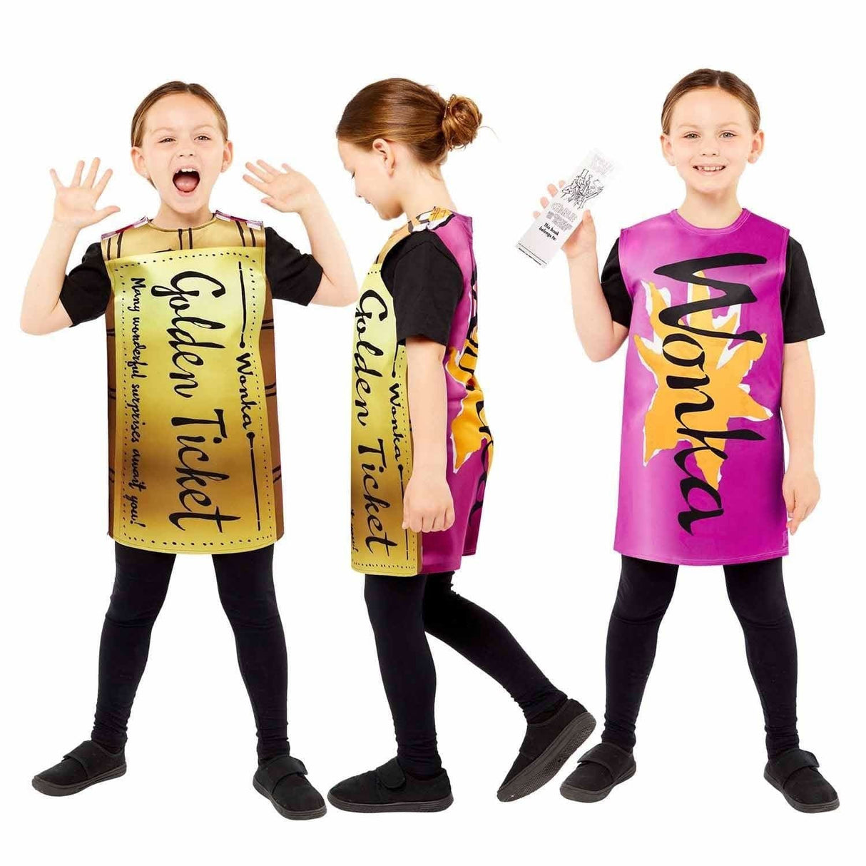 Child Golden Ticket Wonkabar Costume - 8-12 Years