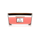 WoodWick Ellipse candle in melon and pink quartz scent with wooden lid by CLICKK Home Store