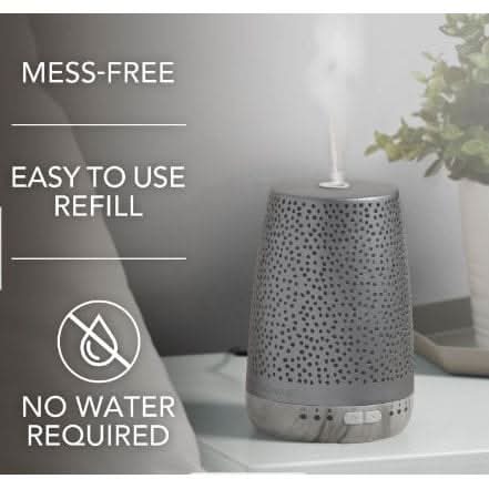 Yankee Candle sleep diffuser with a modern design, offering mess-free and easy refill features